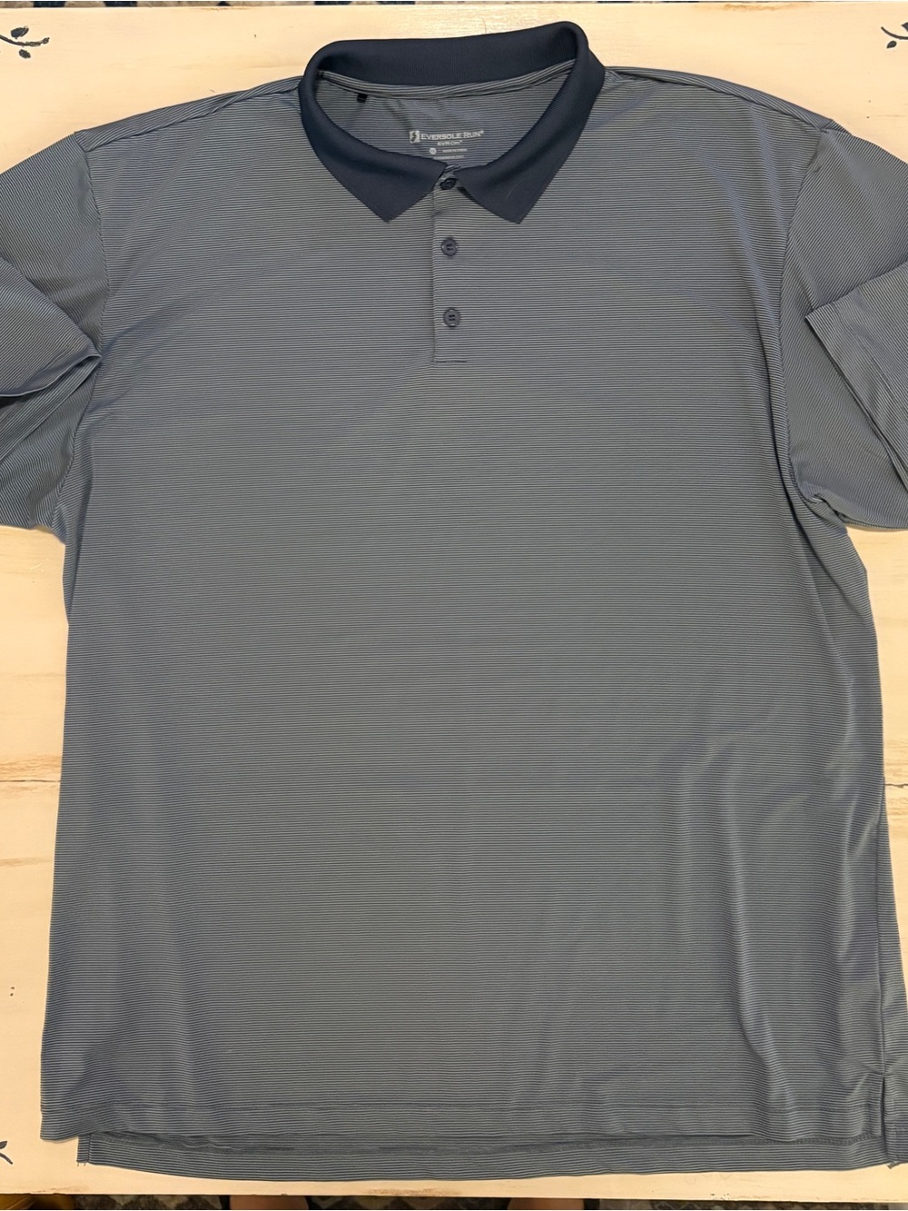 Eversole Run Men's Gray Polo with Black Contrast Collar